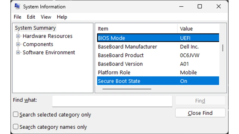 如何查看是否已启动安全启动