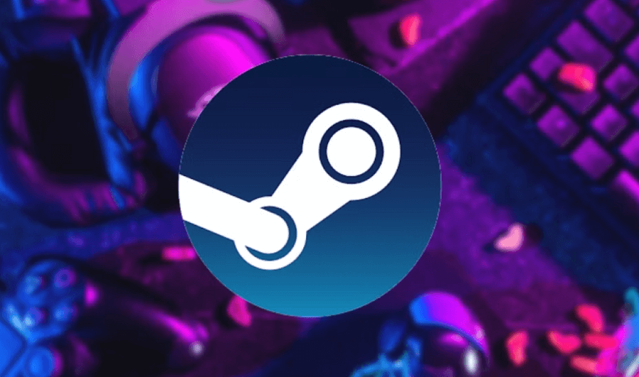 带背景的Steam logo