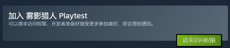 雾影猎人请求访问权限