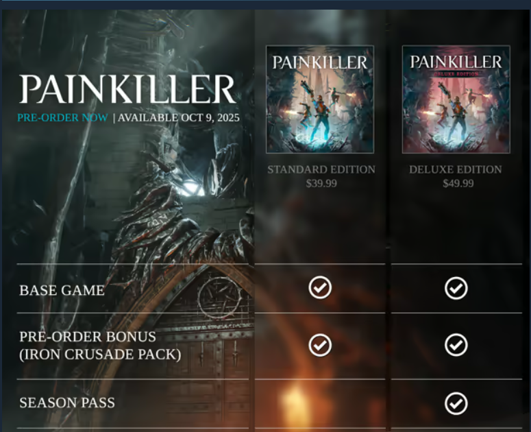 Painkiller版本区别