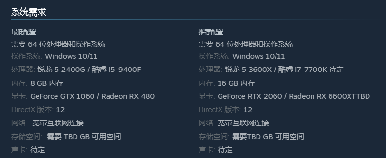 Reanimal游戏配置要求