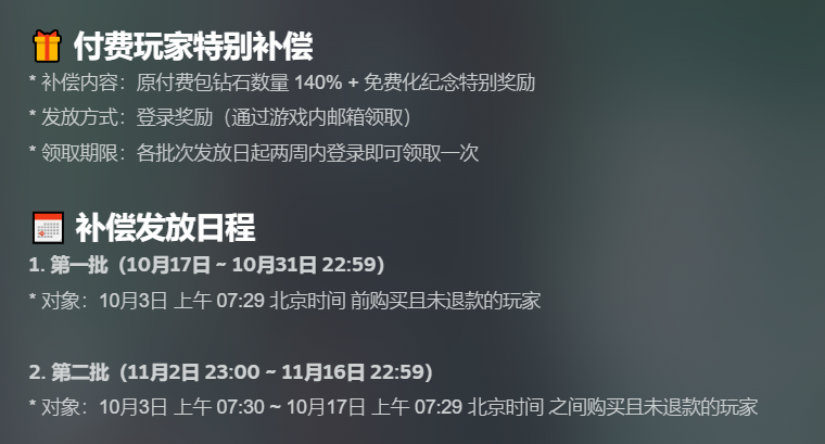 超击突破的付费转免费补偿