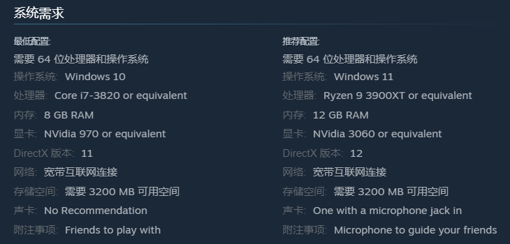 我们到了吗配置要求