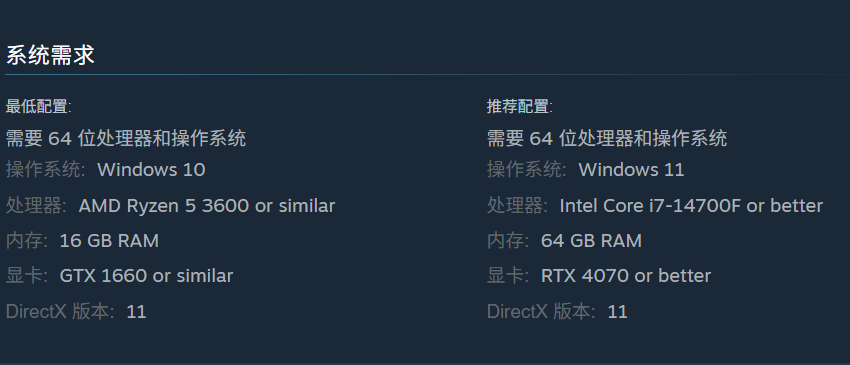 逃离塔科夫配置要求