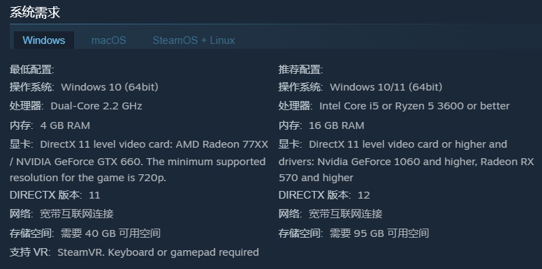 战争雷霆官方推荐配置