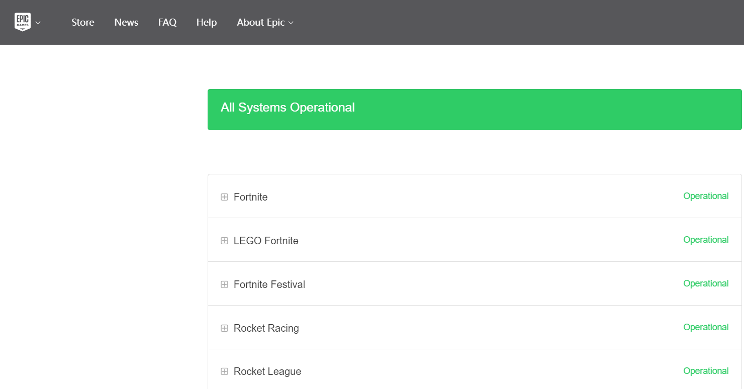 EPIC服务器状态查询