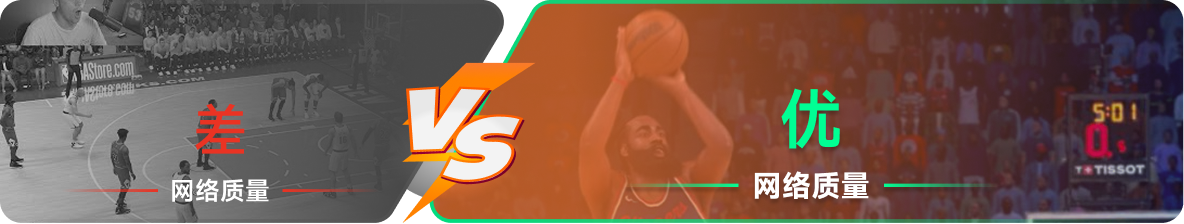 使用雷神加速器前后，nba 2k26游戏内网络质量对比