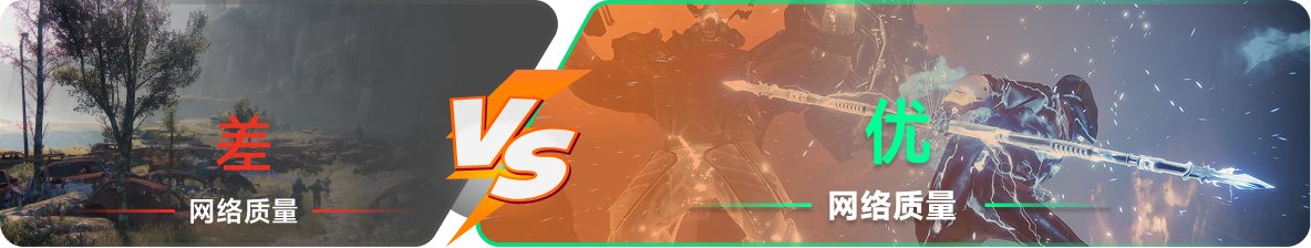 使用雷神加速器前后，游戏内网络质量对比