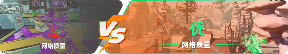 使用雷神加速器前后，Switch网络质量对比