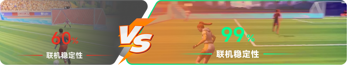 使用雷神加速器前后，游戏内联机稳定性对比