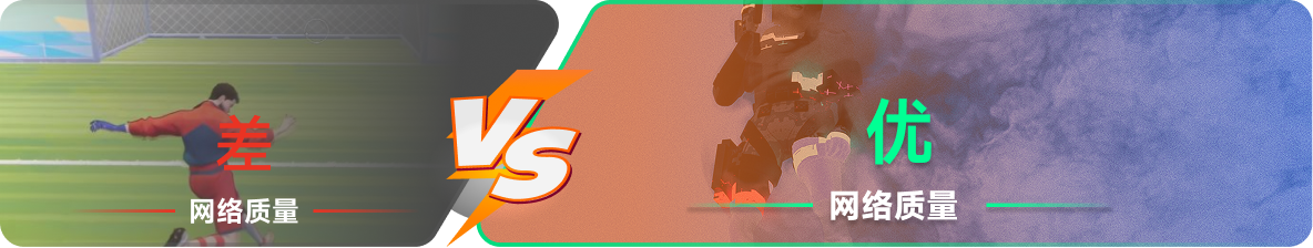 使用雷神加速器前后，游戏内网络质量对比