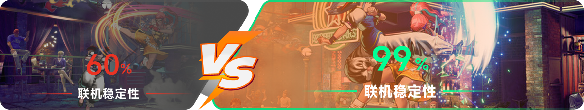 使用雷神加速器前后，游戏内联机稳定性对比