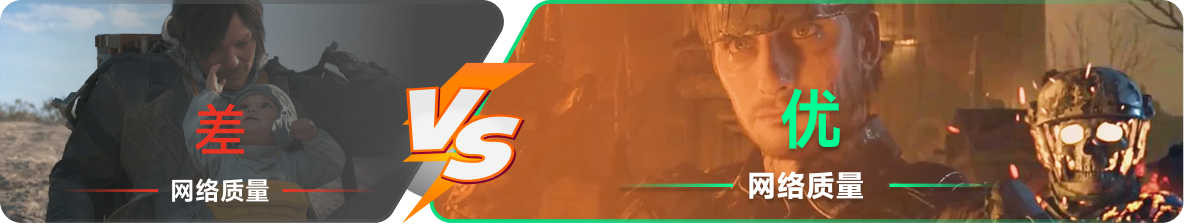 使用雷神加速器前后，PS5下载服务器网络质量对比