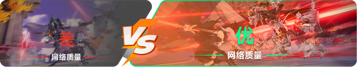 使用雷神加速器前后，游戏内网络质量对比